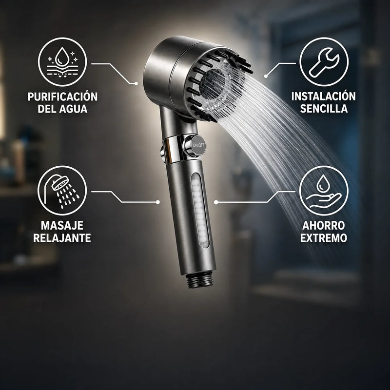 Regadera Spa Relax — Masaje y Filtro Purificador